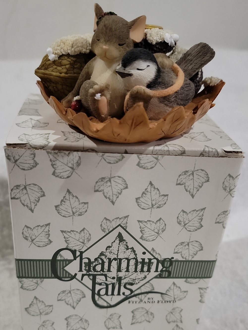 Charming Tails "Silent Night" Candleholder Figurine #93/45  Cute Whimsical